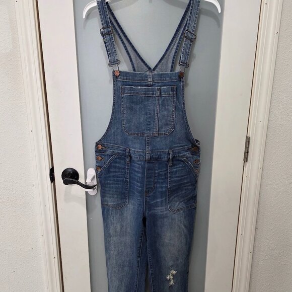 Bullhead Denim Co. Pants - Bullhead Denim Overalls – Size M – Medium Wash Distressed Overall Jumpsuit